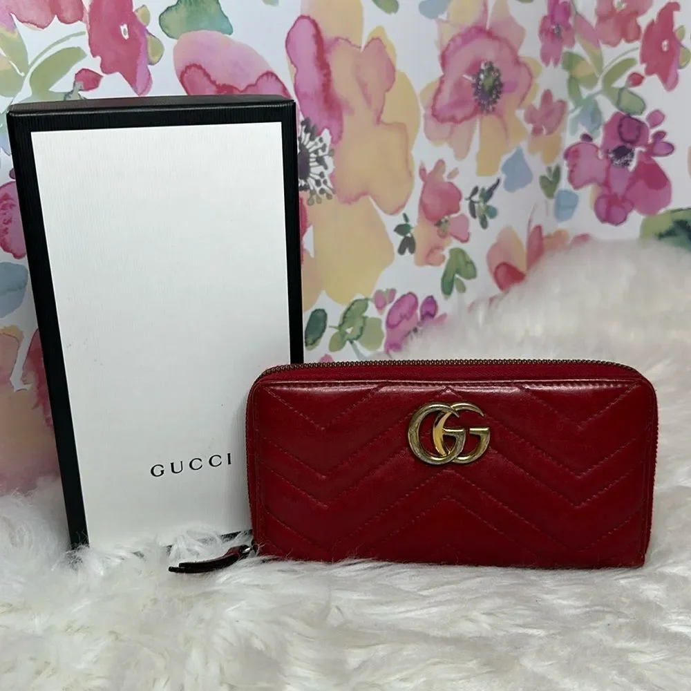 💯Authentic Gucci Marmont Zipped Long Wallet🍀 - Picture 5 of 16